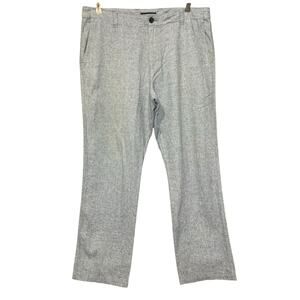 Men's Banana Republic Linen Blend Dress Trouser Pants Light Gray Size 35X32